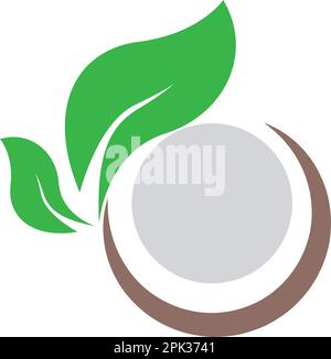 Coconut icon logo design illustration Stock Vector