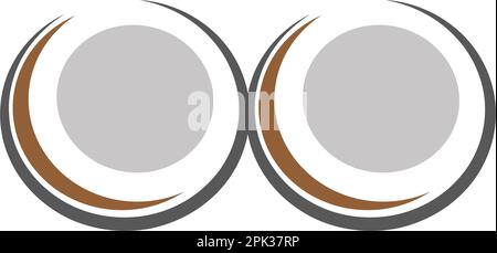 Coconut icon logo design illustration Stock Vector