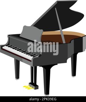 Grand piano clipart, illustration vector Stock Vector Image & Art - Alamy