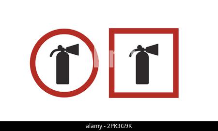 Fire extinguisher icon. Vector isolated illustration of a fire extinguisher sign Stock Vector