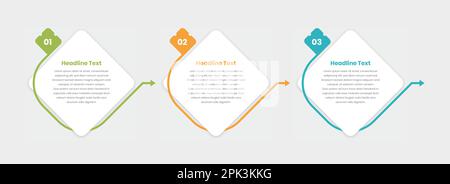 Simple text presentation infographic template with abstract arrow shape Stock Vector