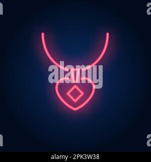 Pendant neon sign Stock Vector