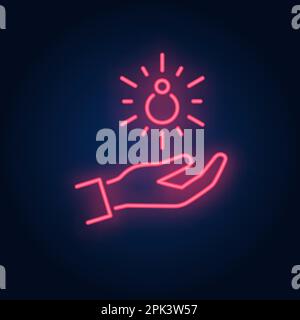 Jewelry purchasing neon sign Stock Vector