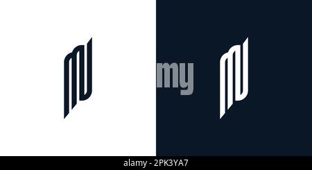 Modern and cool letter MU initials logo design Stock Vector