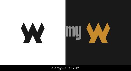 Modern and cool letter AW initials logo design 2 Stock Vector Image ...