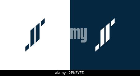 Modern and strong letter JR initials logo design Stock Vector