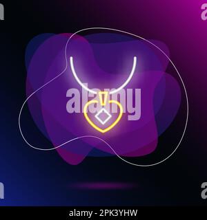 Pendant neon sign Stock Vector