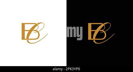 Modern and unique letter BE initials logo design Stock Vector