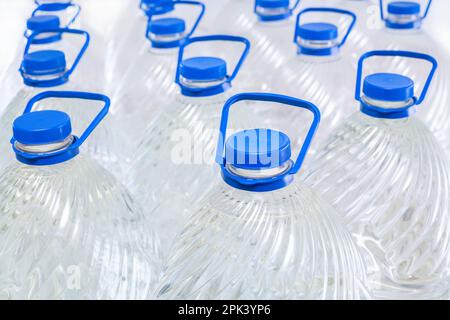 plastic water bottles isolated on white background Stock Photo - Alamy