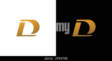 modern and unique letter LD initials logo design Stock Vector