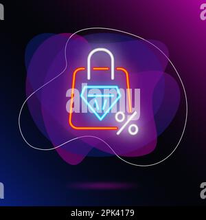 Jewelry shop neon Stock Vector