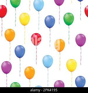 Colorful balloons seamless pattern background. Vector illustration. Stock Vector