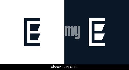 Strong letter E initial logo design Stock Vector