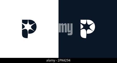 Unique and modern P spark logo design 4 Stock Vector