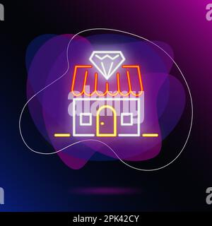 Jewelry store neon sign Stock Vector