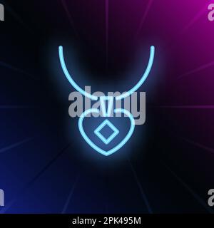 Pendant neon sign Stock Vector