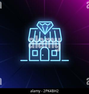 Jewelry store neon sign Stock Vector
