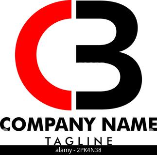 Initial Letter CB Logo Template Design Stock Vector
