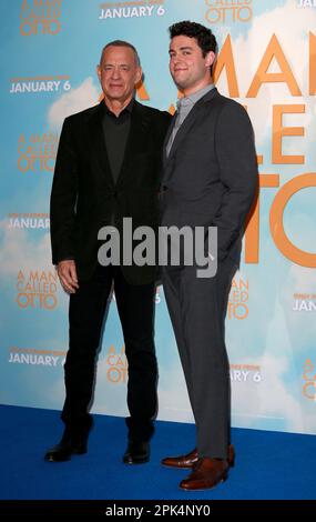 London, UK. 16th Dec, 2022. Tom Hanks and Truman Hanks attend 'A Man Called Otto' photocall at Corinthia Hotel in London. (Photo by Fred Duval/SOPA Images/Sipa USA) Credit: Sipa USA/Alamy Live News Stock Photo