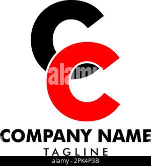 Initial Letter CC Logo Template Design Stock Vector