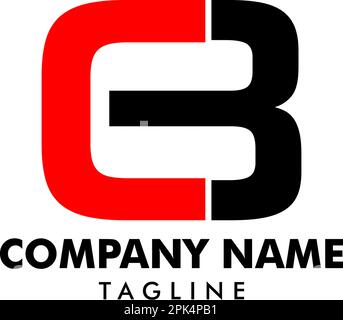 Initial Letter CB Logo Template Design Stock Vector