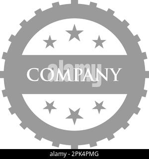 Initial Letter Gear Logo Design Template Stock Vector