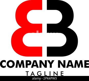 Initial Letter BB Logo Template Design Stock Vector
