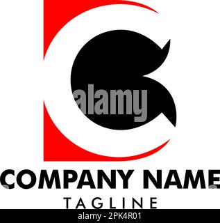 Initial Letter CB Logo Template Design Stock Vector
