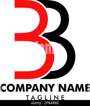 Initial Letter BB Logo Template Design Stock Vector