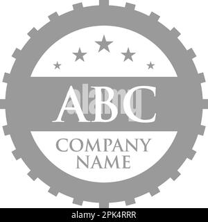 Initial Letter Gear Logo Design Template Stock Vector