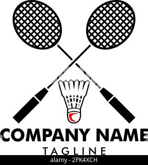 Badminton sport logo template vector, Sport club logo concept Stock Vector