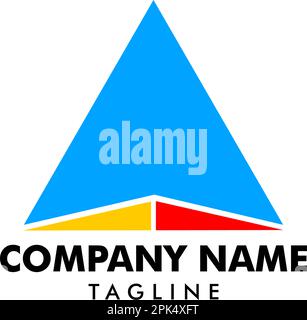 Abstract triangle design logo vector template Stock Vector