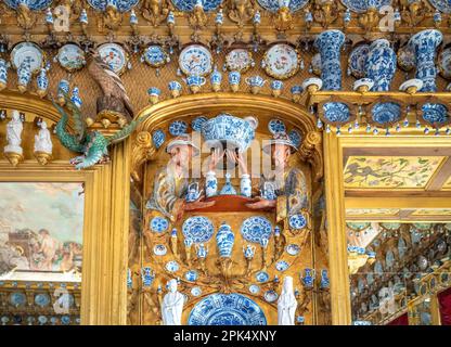 Porcelain Cabinet at Charlottenburg Palace Interior - Berlin, Germany Stock Photo