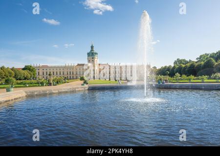 Charlottenburg Palace Gardens and Fountain - Berlin, Germany Stock Photo