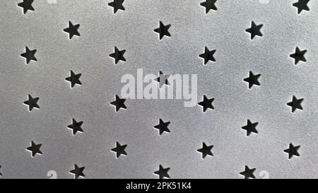 Metallic surface texture with little stars Stock Photo