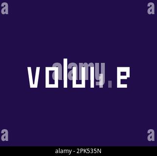 Typographic volume lettering logo. Simple design. Perfect sound reduction bars logo template. vector. Stock Vector