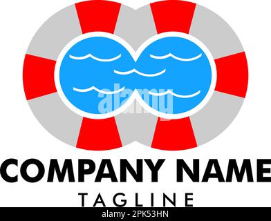 Swimming pool logo template vector Stock Vector