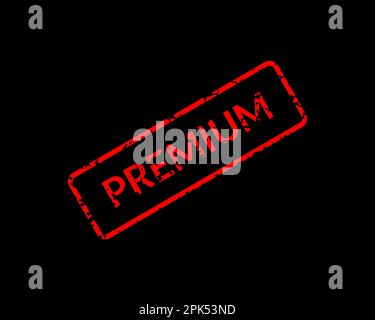 Stamp with word premium, grunge style, on black background Stock Vector