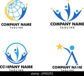 Set Success People Logo Vector Design Template Stock Vector Image & Art ...