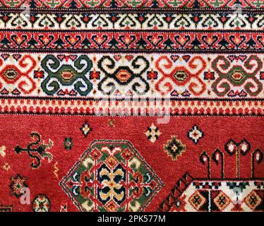 bright colourfulpattern persian carpet Stock Photo