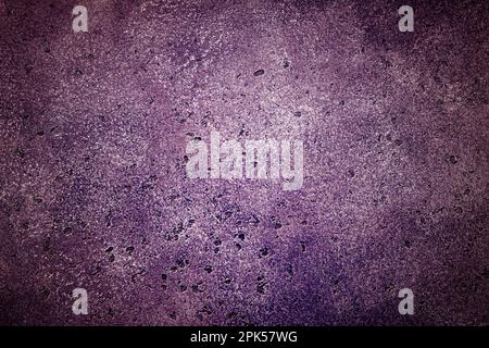 Empty Dark purple textured concrete stone grunge background, copy space vignette. Abstract texture for graphic design or wallpaper Stock Photo