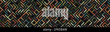 Color rotated lines background generative pattern illustration Stock Vector