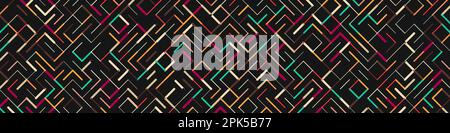 Color rotated lines background generative pattern illustration Stock Vector