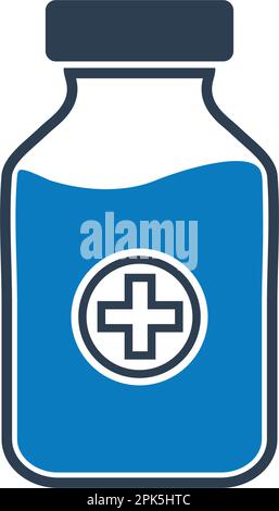 Medical Syringe ampule icon. Editable Vector EPS Symbol Illustration. Stock Vector