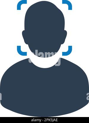 Biometric Face Recognition Icon. Flat style vector EPS. Stock Vector