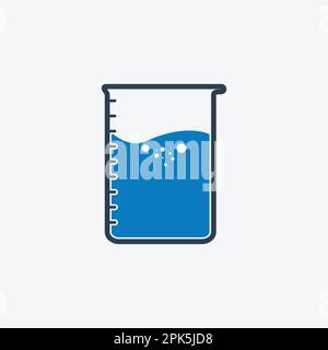 Chemical Beaker Icon. Editable Vector EPS Symbol Illustration. Stock Vector