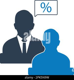 Tax advisor icon. Flat style vector EPS. Stock Vector