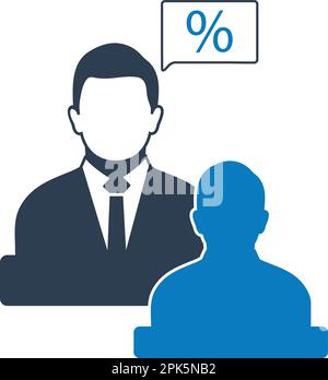Tax advisor icon. Flat style vector EPS. Stock Vector