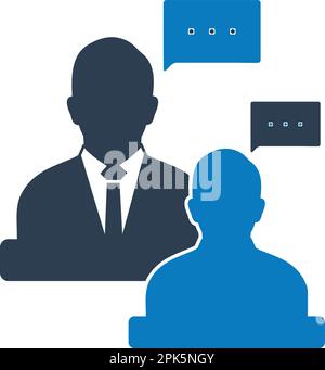 Business Meeting Icon. Flat style vector EPS. Stock Vector