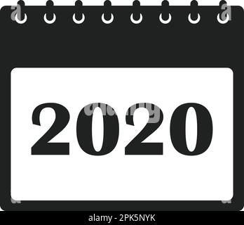 2020 Calendar Icon. Flat style vector EPS. Stock Vector